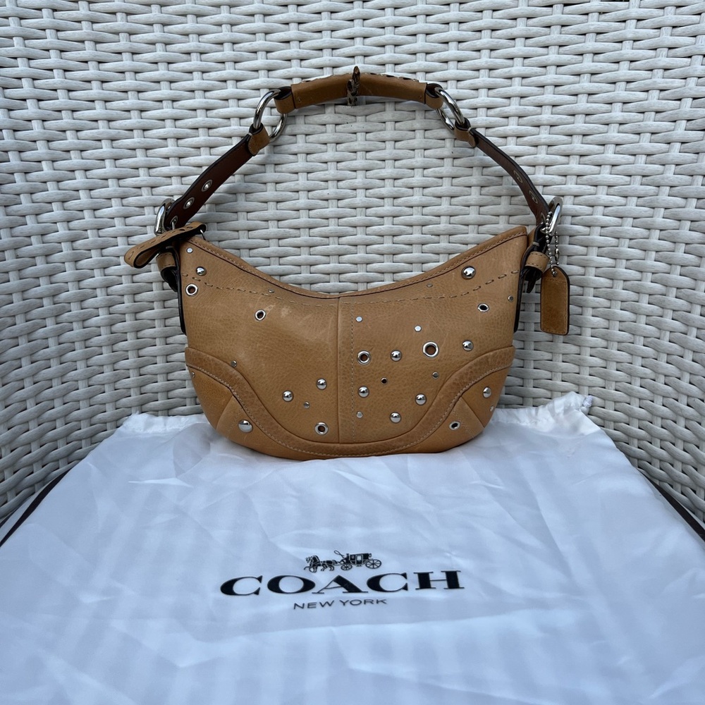 Y2K Coach Limited Edition Studded Hobo Demi Shoulder Bag